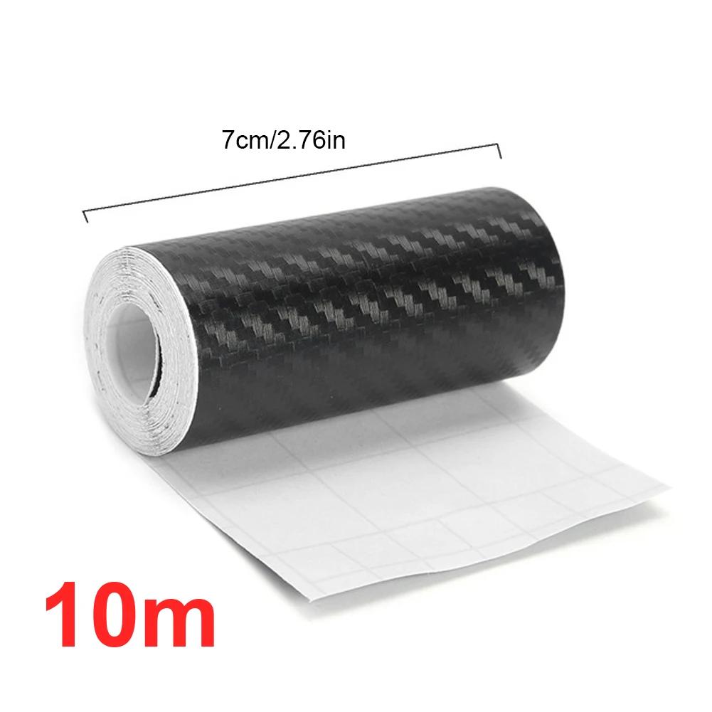 3D Carbon Fiber Tape Stickers DIY Nano Black Car Door Edge Guards Side Protector Strip Waterproof Protection Film Decorative