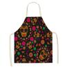 Mexican Day of The Dead Apron Adult Kids Home Kitchen Cooking Stain Resistant Decoration Sugar Skull Bib Holiday Party Favor