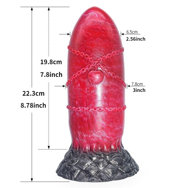 Women's Masturbator Dildo with Sucker Round Head Butt Plug Liquid Silicone Large Anal Plug Fisting   Sex Toy Realistic Dick