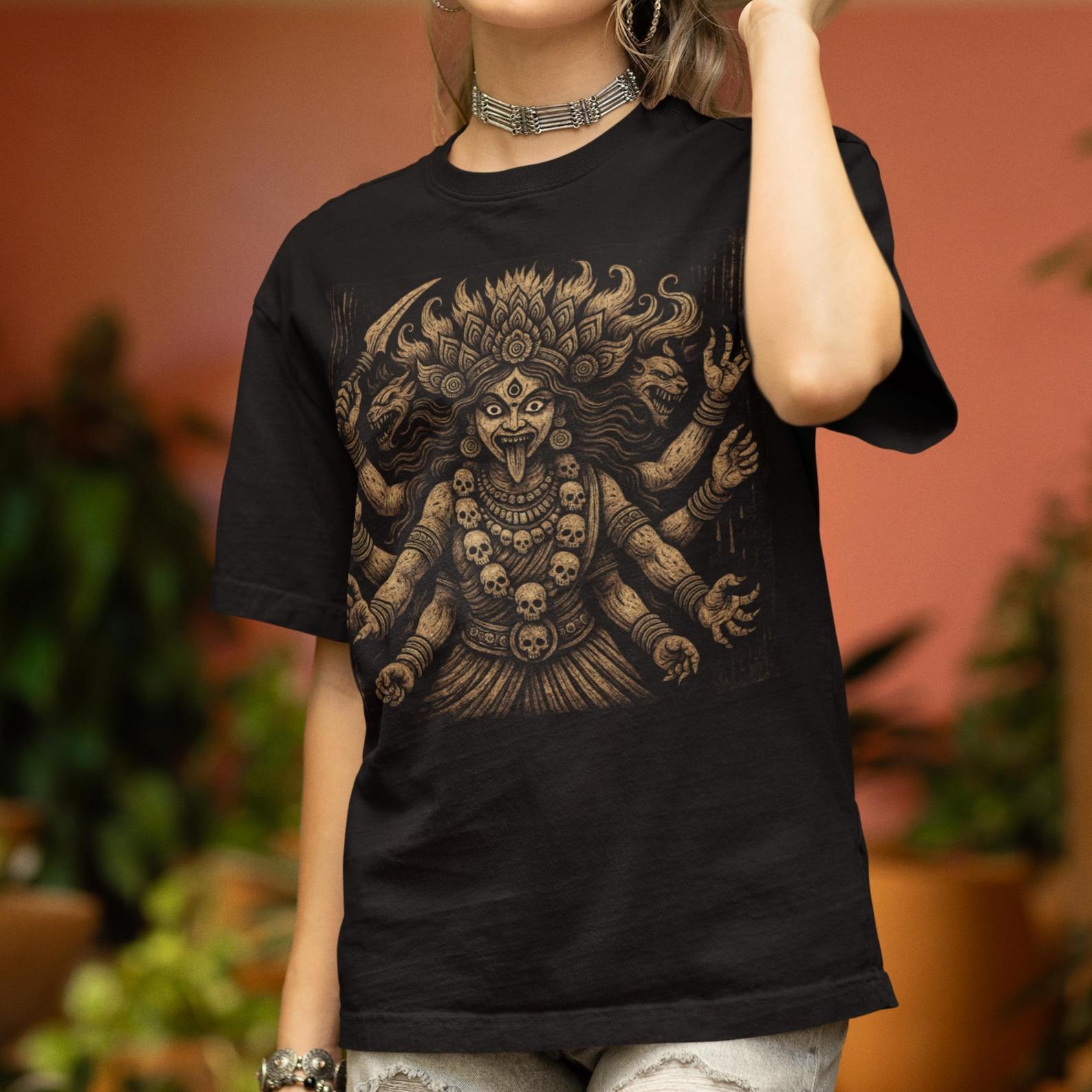 Kali Hindu Goddess T-Shirt: Fierce Divine Feminine Spiritual Tee 4XL