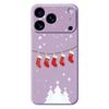 For iPhone 17 Pro Case Christmas Stockings Pattern Printing Straight Edge TPU Phone Back Cover