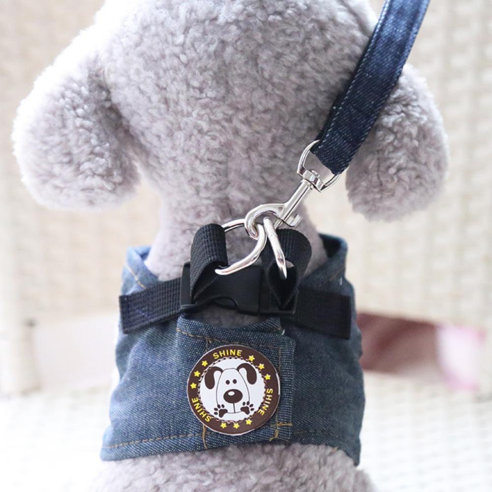 Frühling/Sommer Hundeleine Denim Outdoor Katze Brustgeschirr Haustier Hundeleine Zubehör Teddy Katze Verfügbar
