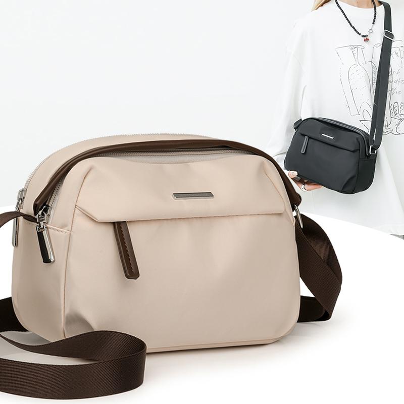 Crossbody Bag Women's Commuter Shoulder Bag Water-Repellent Multi-Compartment Large Capacity Mobile Phone Bag