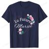 French Team Bride Squad T-shirt Flower Graphic Bridal Shower Wedding Tops Women Bachelorette EVJF Party Blouses Bridesmaid Tees