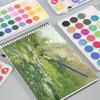 12/16/18 Cores Portátil Sólido Aquarela Tinta Conjunto Aquarela Pincel Caneta Para Pintura Infantil Material de Arte
