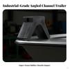 HeavyDuty Boat Trailer Bow Stop | Angled Support faces, builtin Mounting Hole, Rubber