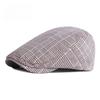 Vintage Glen Plaid Flat Cap for Men Women British Ivy Cabbie Hat Retro Checkered Newsboy Gatsby Cap Casual Peaked Hat