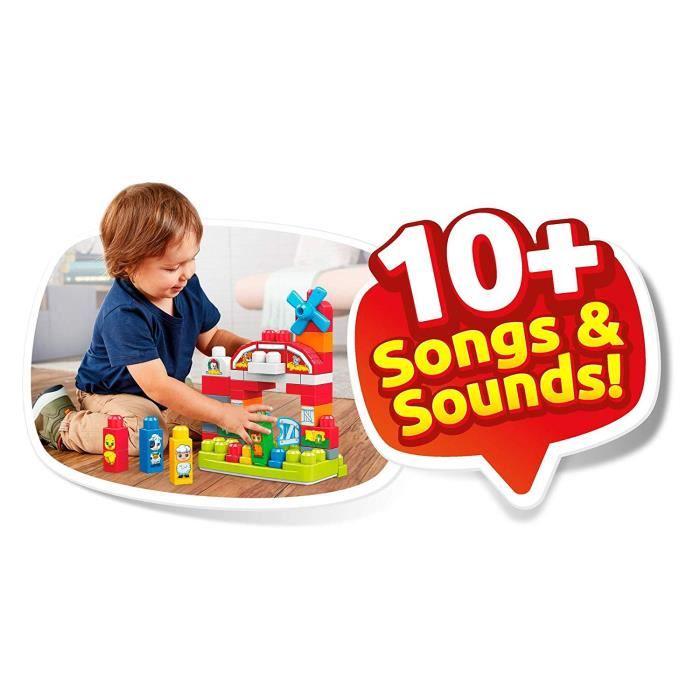 Mega bloks first builders la ferme musicale - 46 blocs - 12 mois et +