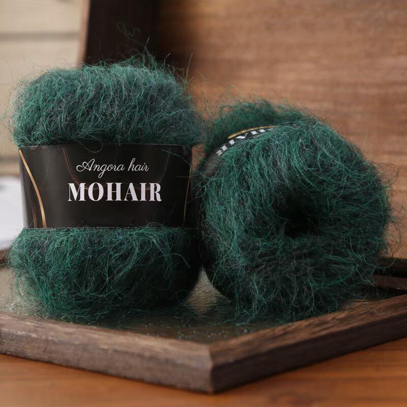 25g/Ball Soft Winter Hand Knitting Material DIY Alpaca Mare Fur Ball Warm Plush Chunky Mohair Yarn Scarf Luxury