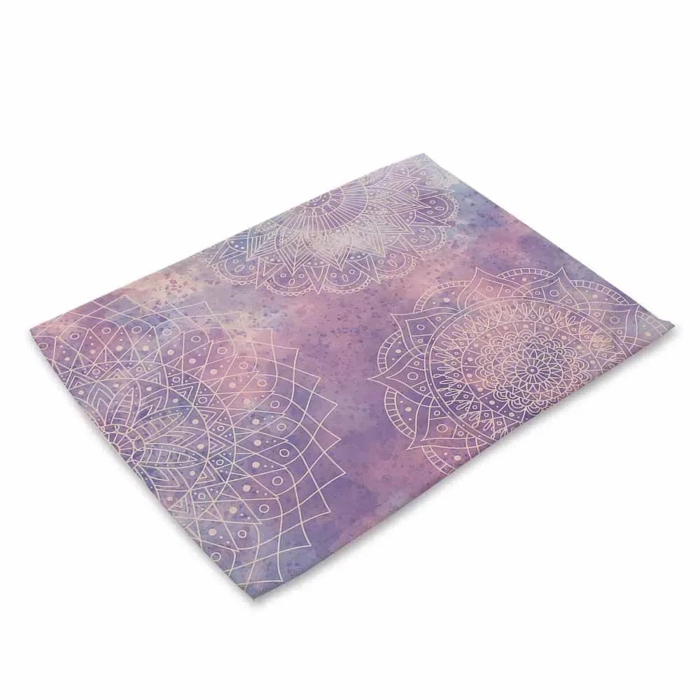 Bohemian Dreamcatcher Placemat Boho Rainbow Kitchen Decor Cotton Linen Dining Table Mats Coaster Pad Bowl Coffee Cup Tablecloth 1pcs 30X45cm