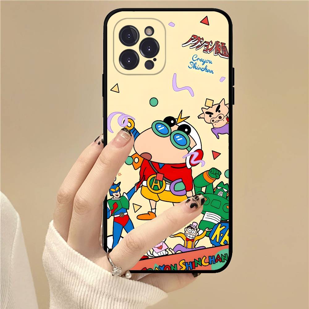 Crayons Shin-chan Phone Case For iPhone 16 15 14 11 12 13 Mini Pro XS Max Cover 6 7 8 Plus X Funda Shell