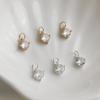 14K Gold-Filled Zircon Round Pendant for DIY Jewelry Necklace & Earring Accessories