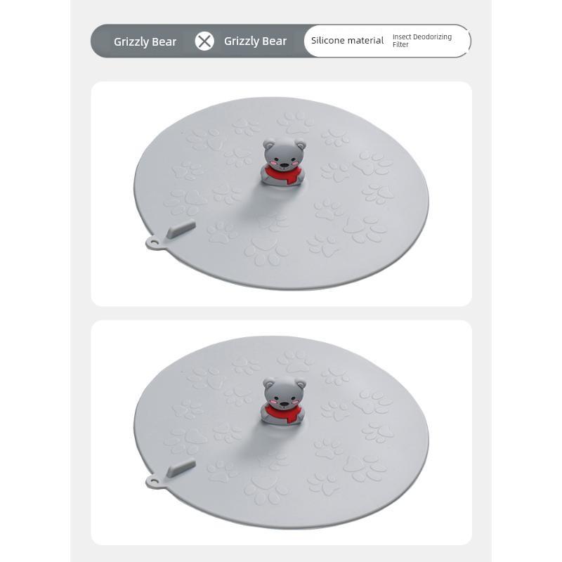 Floor Drain Device Bathroom Plug Insect-Proof Cover Anti-Odor Silicone Pad Sewer Sealing Anti-Odor Artifact