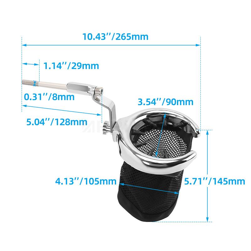 Motorcycle Drink Cup Holder Passenger Handlebar Chorme Water Drinking For Honda Goldwing 1800 GL1800 2001-2015 F6B 2013-2015