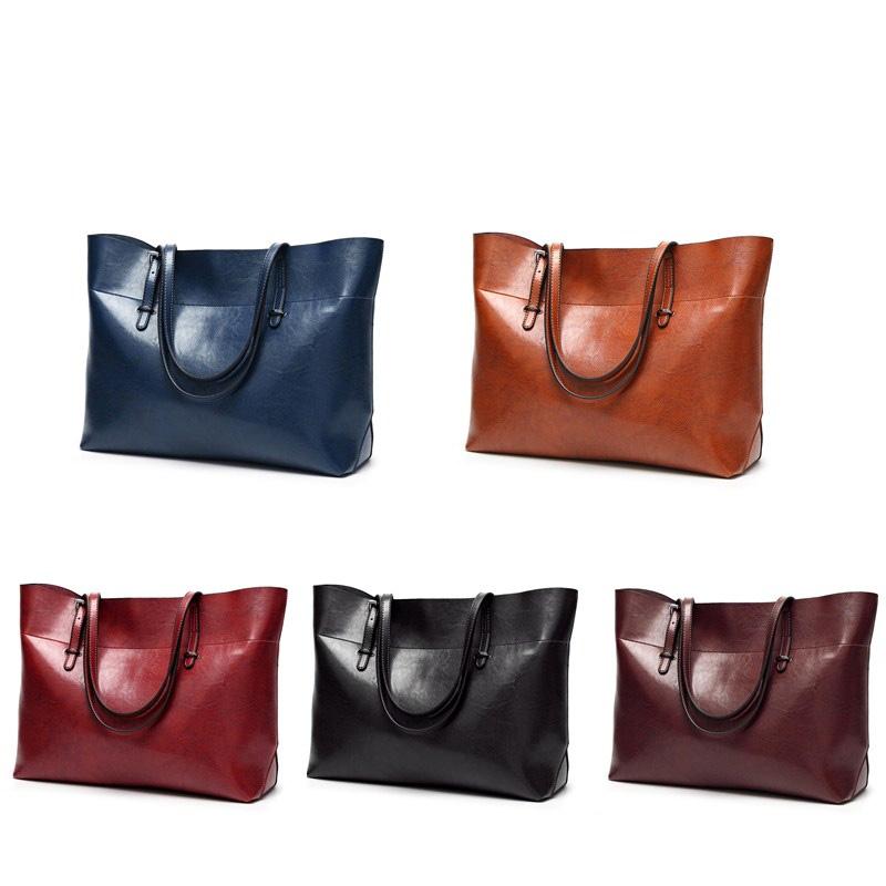 Borse da donna con manico superiore Borsa casual in pelle PU da donna con doppia tracolla Borse a tracolla grandi resistenti all'usura di buona qualità per donna