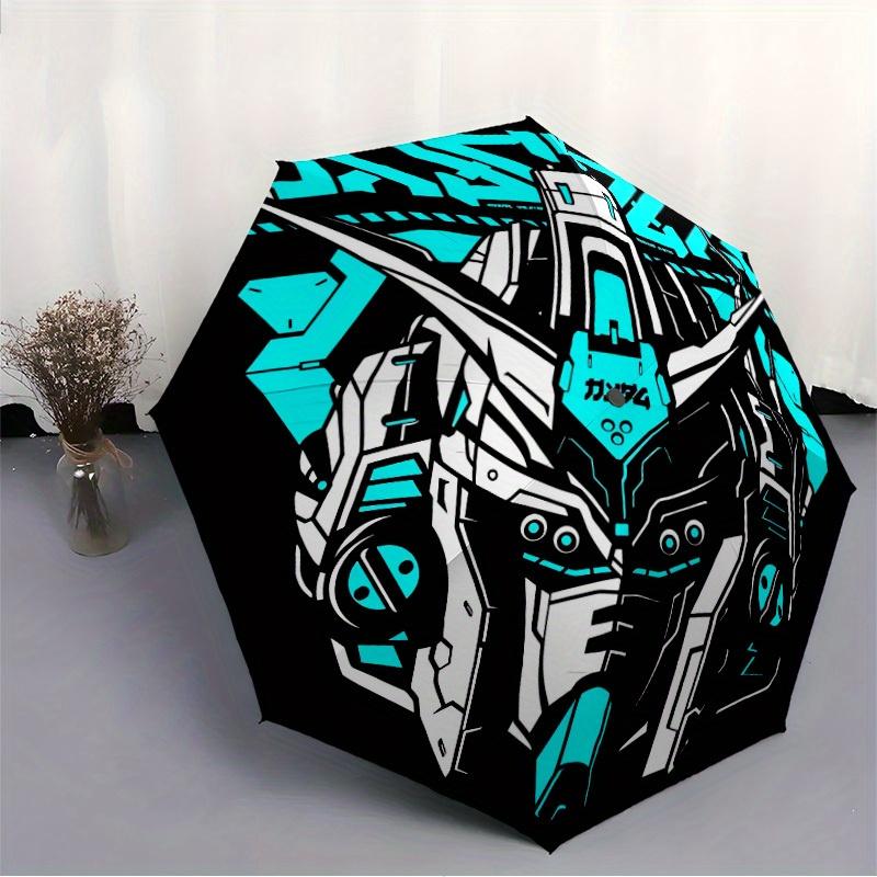 Gundam Mecha Automatic Open/close Umbrella, Heavy-Duty Iron Frame, Folding Portable Design, Travel, Everyday Use 202