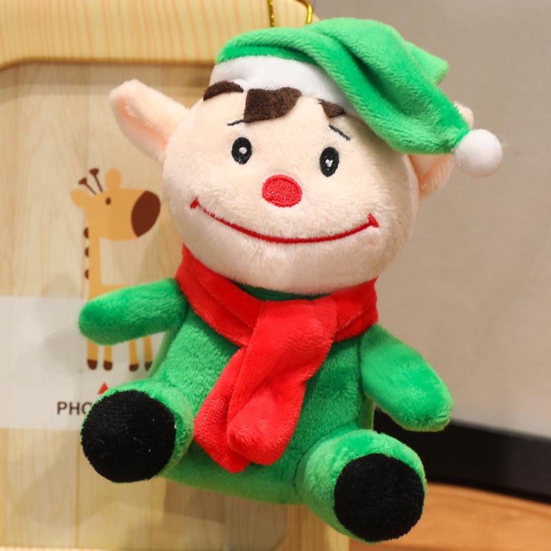 Adorable Plush Christmas Santa Claus Doll Soft Reindeer Elf Snowman Toys For Kids Gifts