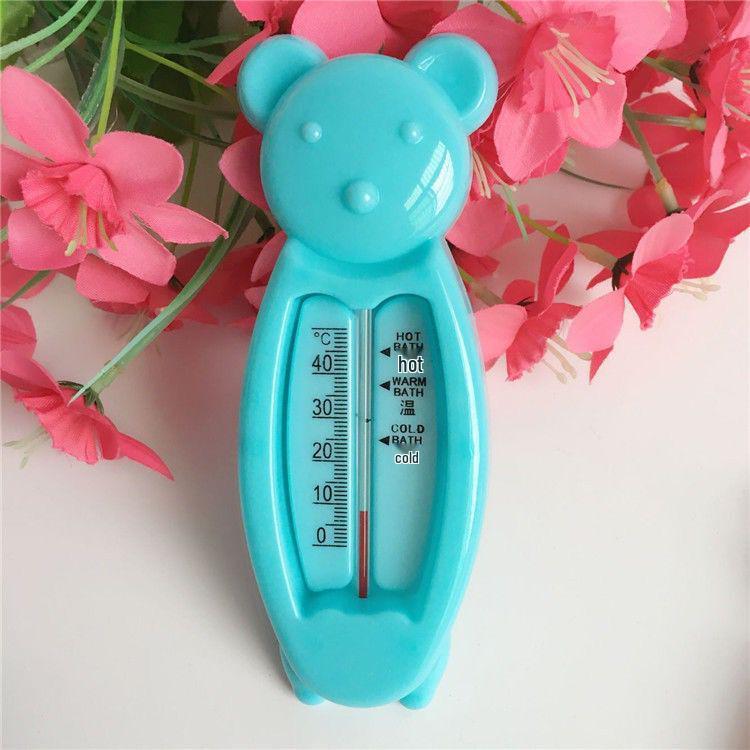 Cartoon Bear Baby Bath Safety Dual Thermometer: Anti-Scald, Dry & Wet Use