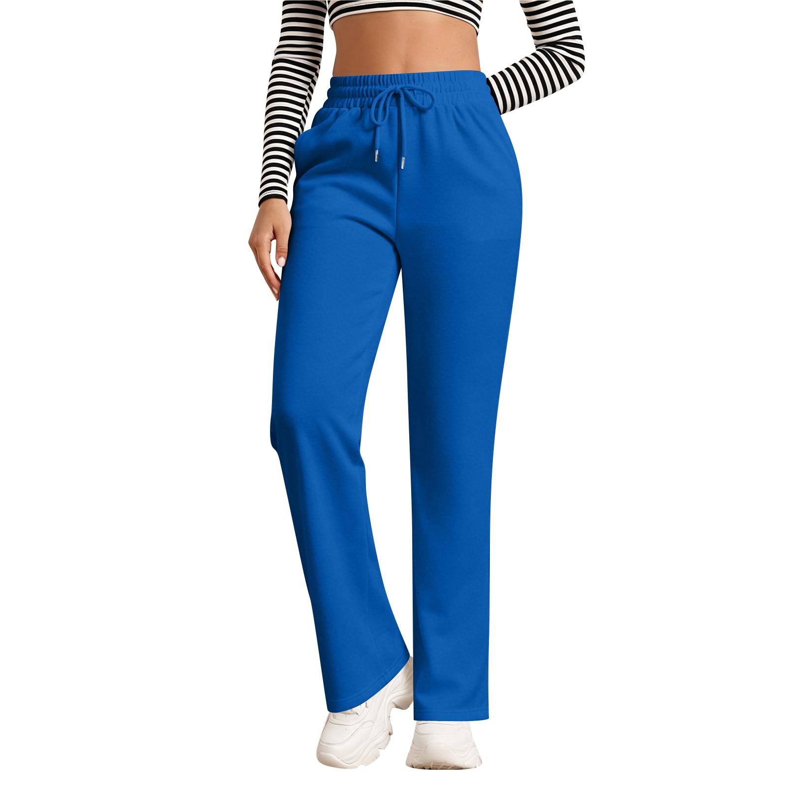 Women s Wide Leg -Lined Sweatpants with Pockets - Loose Fit Joggers for Relaxed Comfort S