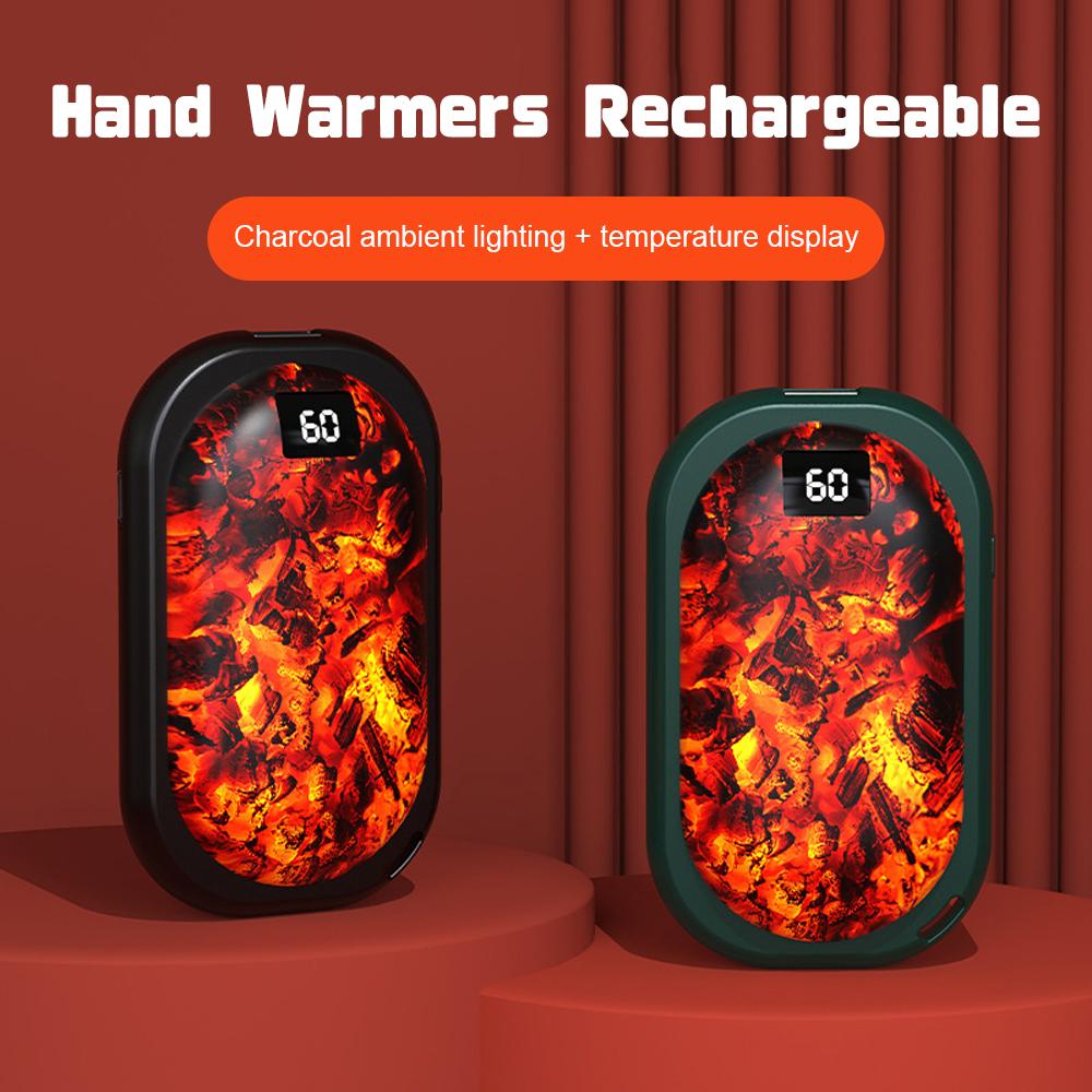 2-In-1 Portable Hand Warmers with 3 Adjustable Temperature USB Rechargeable Hand Heater Power Bank