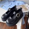 Small British Mary Jane Shoes Muffin Sole Fashion Shoes Round Head Single Shoes Small Leather Shoes Platform College Style