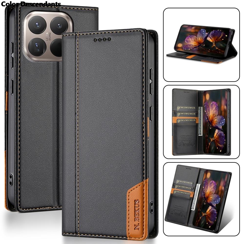 Leather Flip Case for Xiaomi 15T 15Tpro 14T Pro 13T 12T 11T Wallet Case Stand Phone Cover Cash Cards Pocket Shockproof