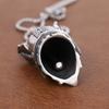 316L Steel Viking Bell Necklace for Men - Odin Guardian Pendant, Norse Biker Jewelry Gift, Gothic Motorcycle Amulet Accessories