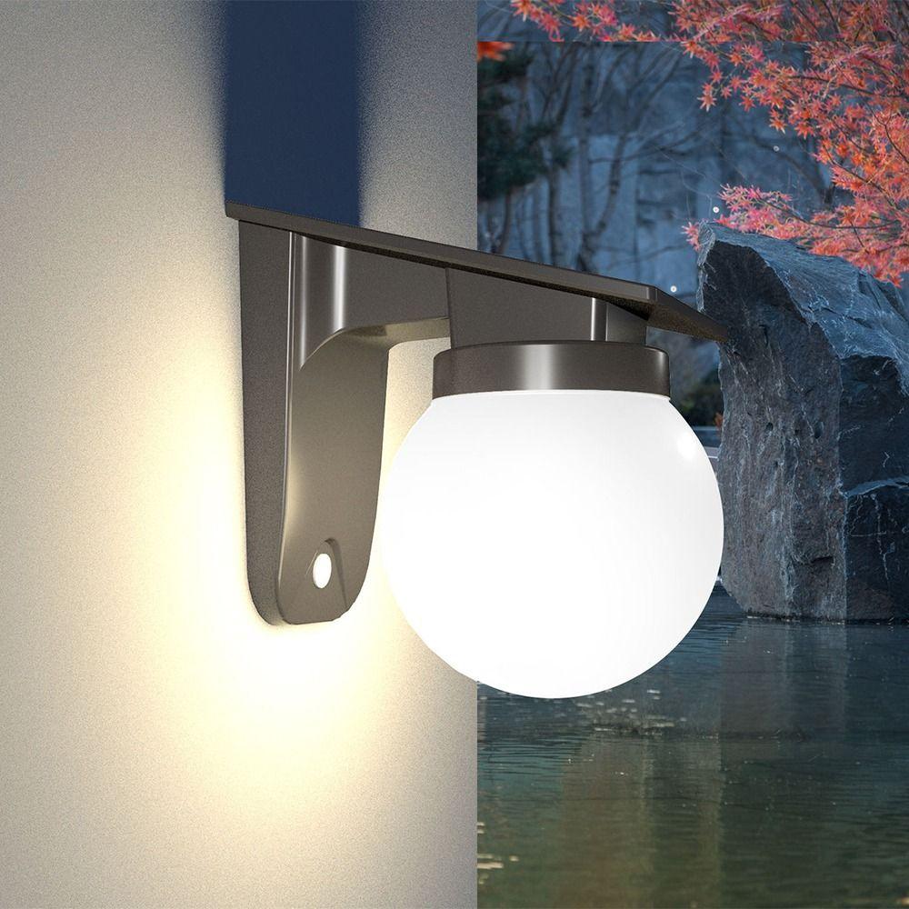

Wall Mounted Solar Wall Light IP65 Waterproof Solar Induction Lamp Backyard Garden White Light