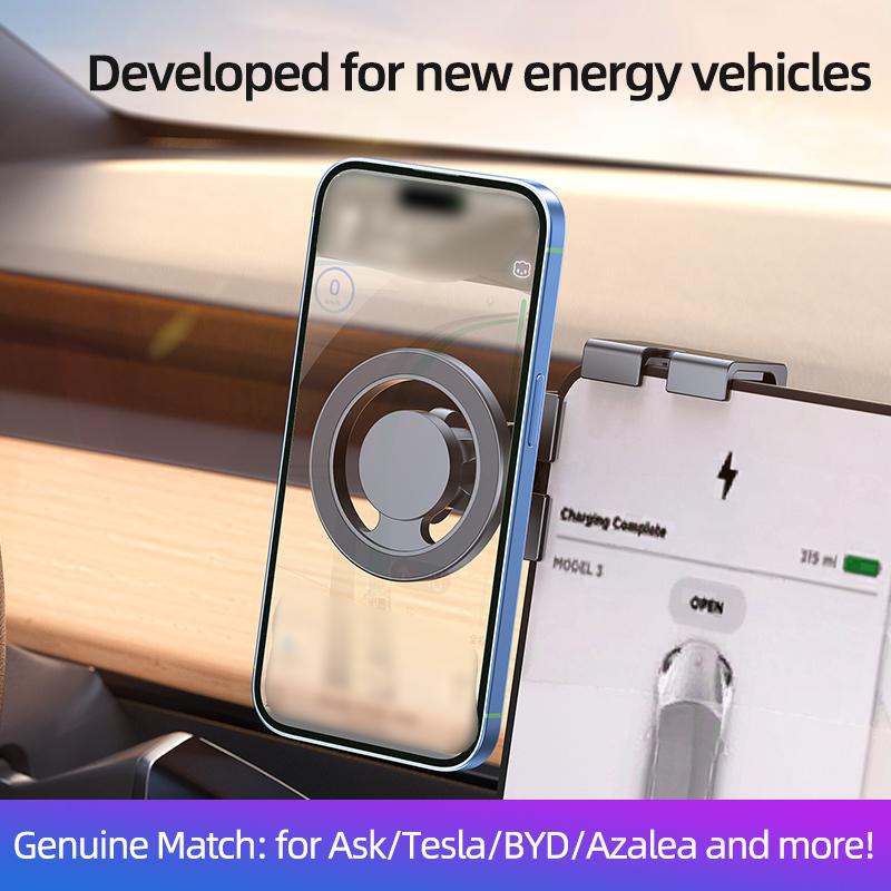 2025 Car Rotatable Display Screen Holder Mount Adjustable Magnetic Phone Holder Car Screen Side Phone Support Frame Phone Holder