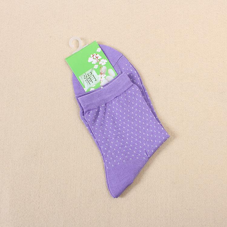 

Шелковые женские вязаные короткие носки - Дышащие, Толстые, Разноцветные чулки для осени/зимы One Size