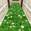 Autumn Style Long Lobby Carpet Fresh Green Grass Pattern Stairway Hallway Home Corridor Carpet Aisle Party Wedding Red Area Rugs