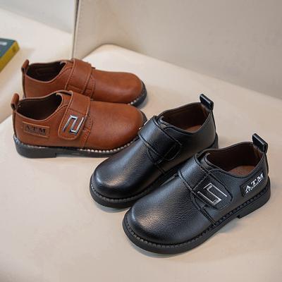 Spring Autumn Boys' Leather Shoe Soft Kids Party Shoes Black Classic Children's Versatile Loafers for School Performance