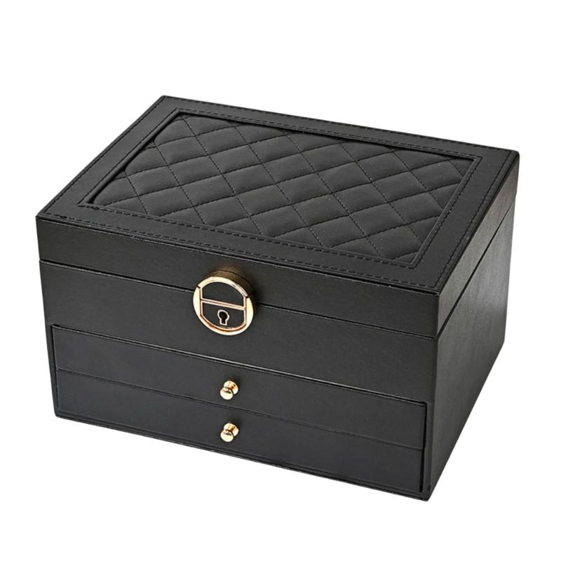 Elegant Jewelry Holder Spacious Multi Tiered Necklace and Earring Organizer with Compartments Jewellery Stoarge Box