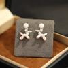Creative Smart Balloon Puppy Stud Earrings Daily Versatile Cute Dripping Oil Exquisite Zircon Earrings S925 Silver Needle Earrings