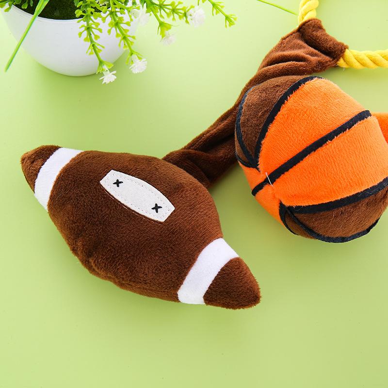 Corgi Border Collie and other small and medium-sized dog toys Bite-resistant teething rope ball toys Pet supplies