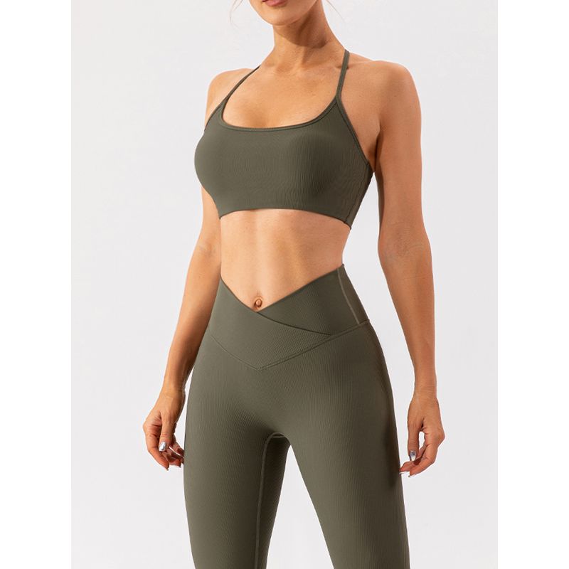 T-Type Beauty Back Exercise Underwear Women's Shockproof Push-up Pilates Tops Workout Clothes Vest Yoga Clothes Bra Outwear