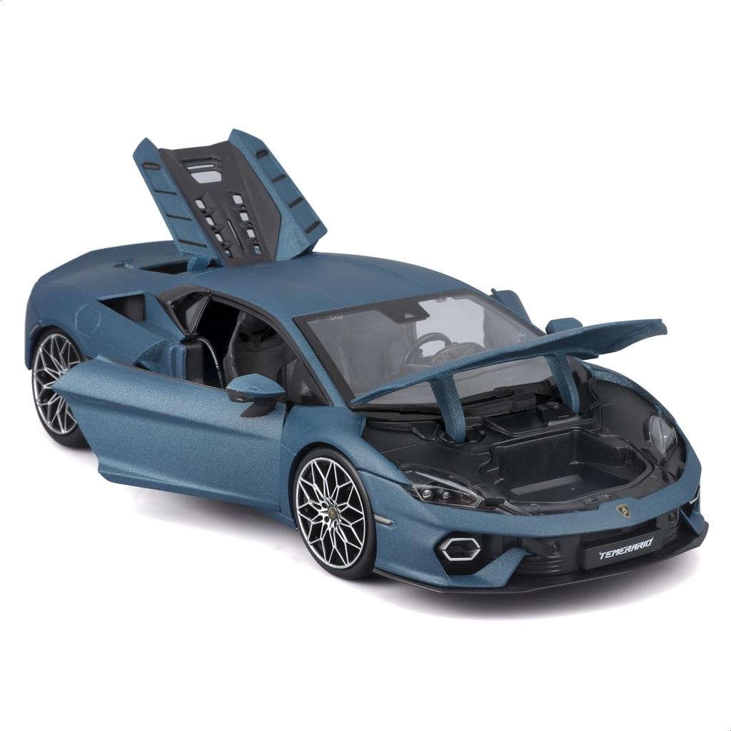 Bburago Scale Lamborghini Temerario Blue Diecast Model Car 1/18 (Finished Product) 18-11052BU