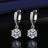 Elegante Mode Kwast Zesklauw Twee Karaat Imitatie Moissanite Oorbellen voor Vrouwen