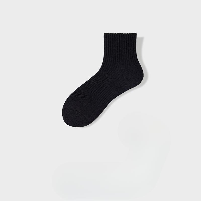Basketball Socks, Men's Mid-calf Sports Pure Cotton Thin Short Socks, Men's Breathable and Sweat-absorbing Thick Towel Bottom Long Socks