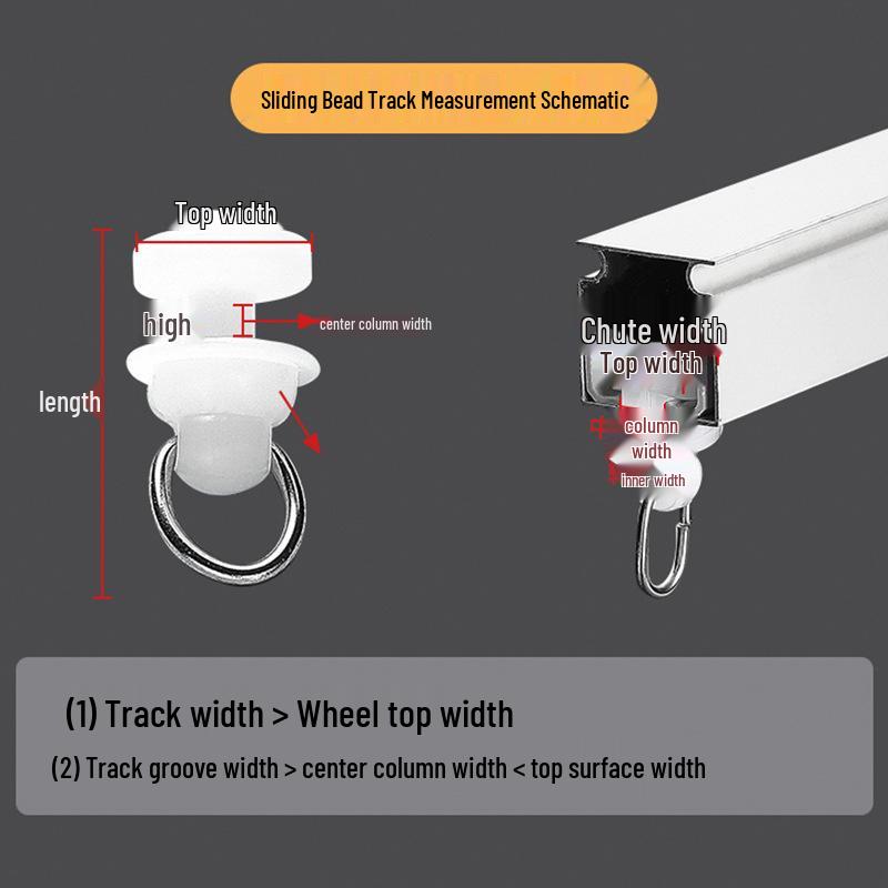 Curtain Track Pulley Hook Accessories for Old-Fashioned Curved Track Rails