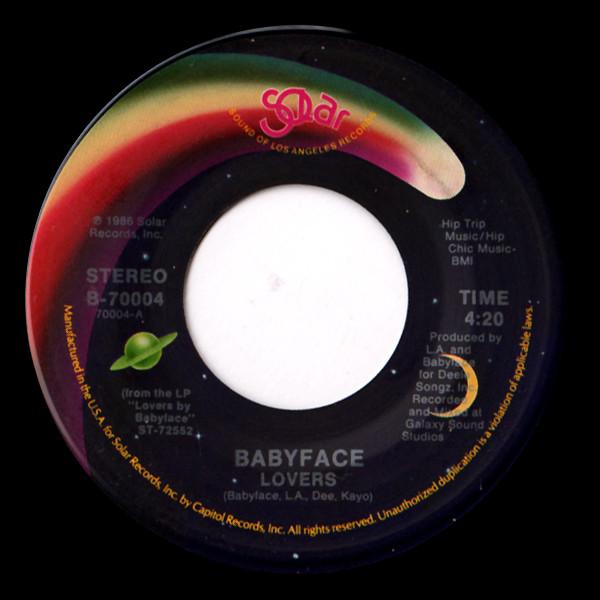 

7inch Record BABYFACE - Lovers B70004 Solar 1986 US Dance & Electronica Used