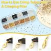 European & American Bead DIY Set: Multicolor Earrings, Necklace, Bracelet Kit with Crimp Tubes & Pliers
