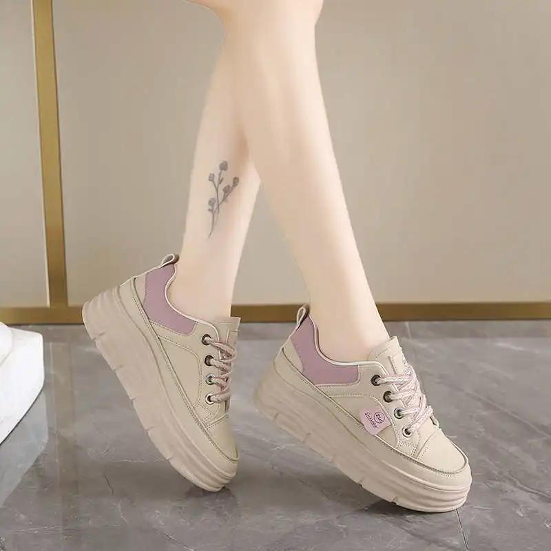 Fashion Synthetic Leather Perforated Woman Boots Black Nursing Imported Sports Shoes Blue Sneakers Genuine Brand Sapatenis Tenise