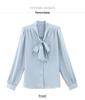 2024 Spring French Ribbon Bow Women’s Long-Sleeve Niche Tops