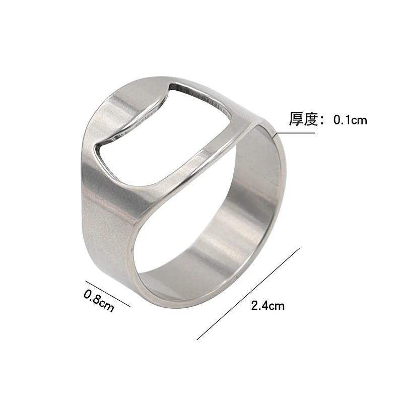 

Кольцо-открывашка для бутылок Креативное штопор Кольцо на палец из нержавеющей стали Открывалки для пивных банок Гаджеты Крутые аксессуары для кухни в баре Подарки