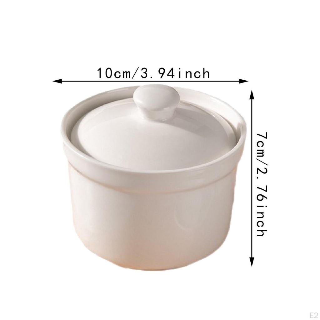 Redeform Spiselig Krukke Japansk Rett med Lokk Keramisk Gryterett Dampingkopp