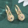Earrings copper Korean version ins temperament simple pearl geometric earrings straight