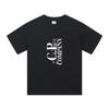 C.P.COMPANY Round-neck Casual Printed Loose Short-sleeved Shirt Black 228
