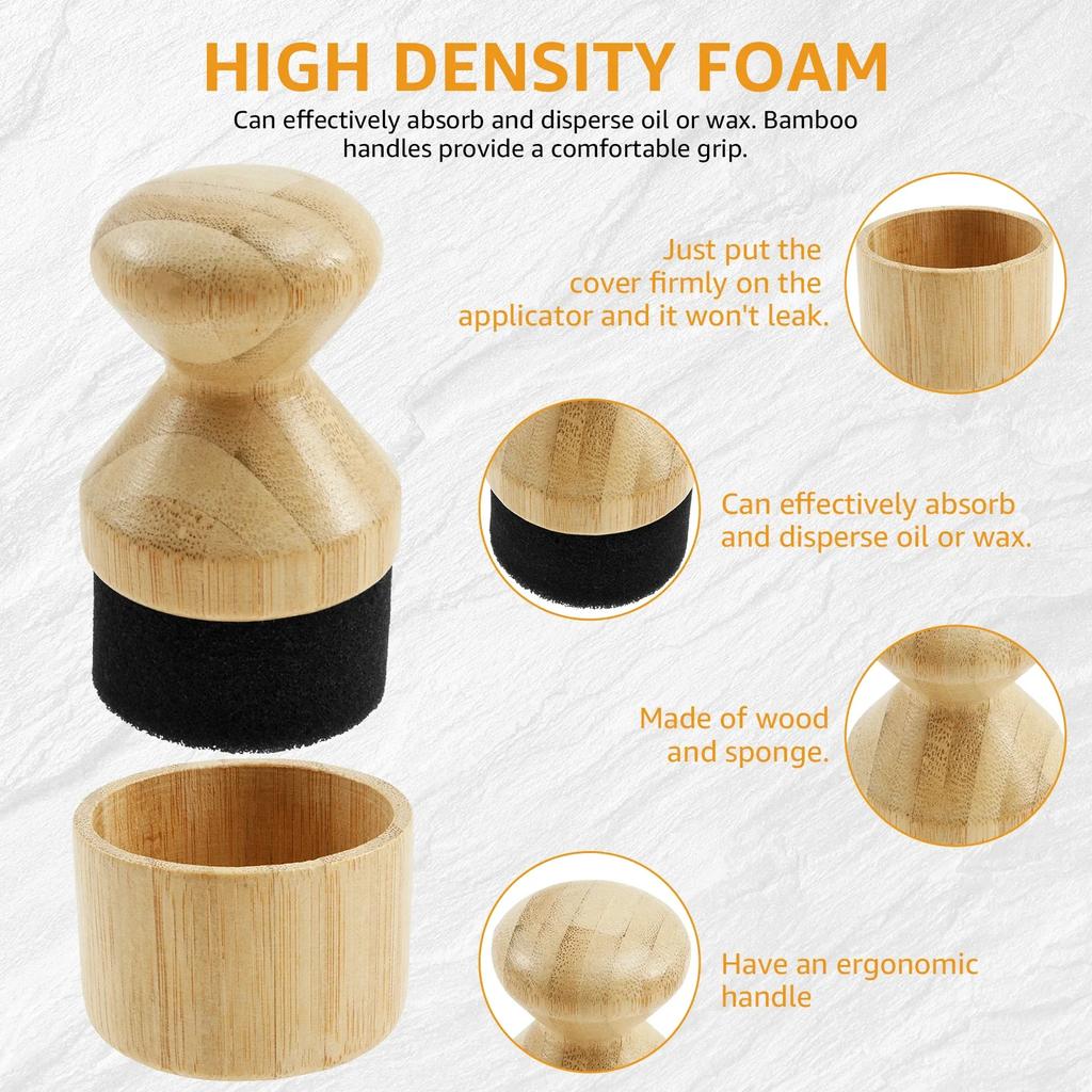 Cutting Board Oil Wax Applicator Wood Mineral Oil Applicator with Lid & Ergonomic Handle Multi-role Butcher Block Oil Applicator