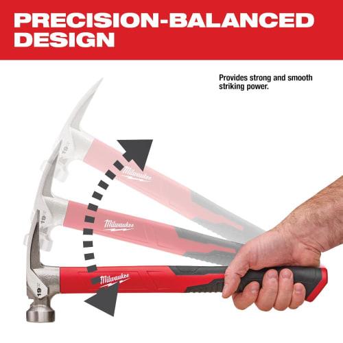 Milwaukee Electric Tool 48-22-9316 Smooth Polyfiberglass Hammer, 19 Oz
